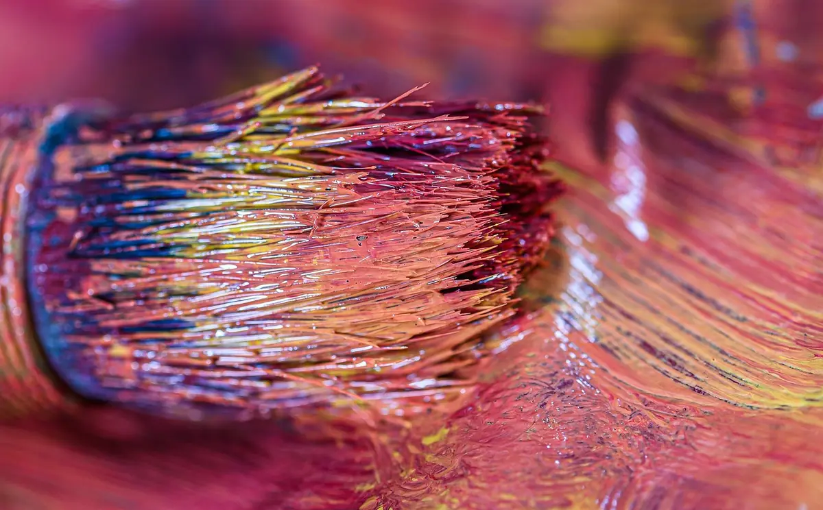 Paintbrush, to paint, multicoloured — illustrating Color Mixing & Palette Science