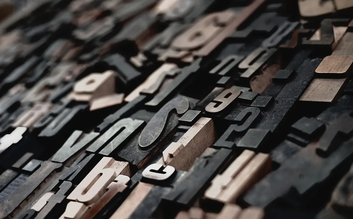 Alphabets, close up, letters — illustrating Fluid Typography with CSS clamp()