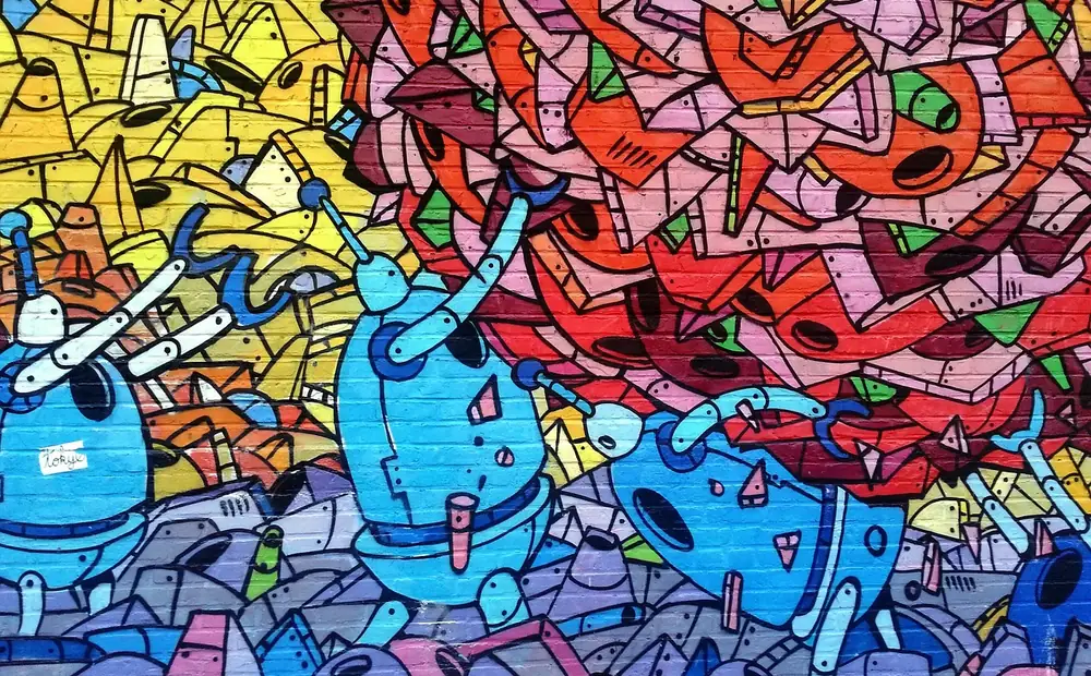 Graffiti, wall, mural — illustrating How to Choose Colors for Data Visualization