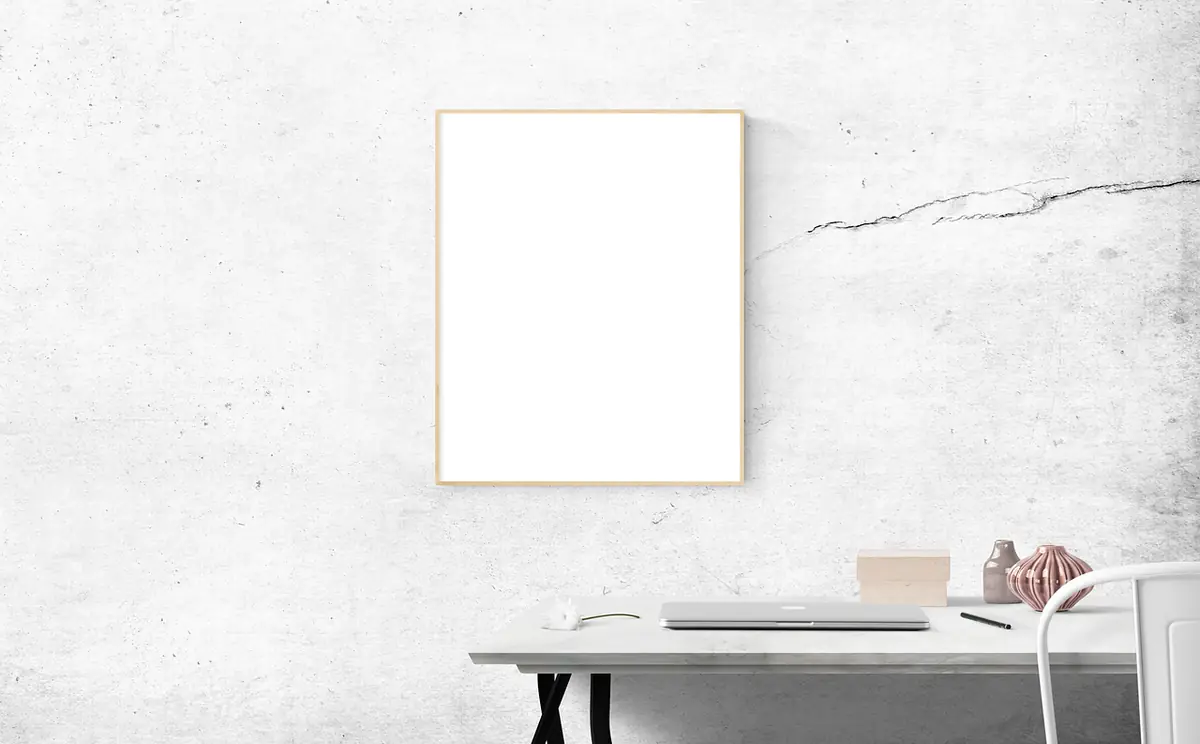 Blank, frame, desk — illustrating QR Codes, Mockups & Visual Content Tools (2026)