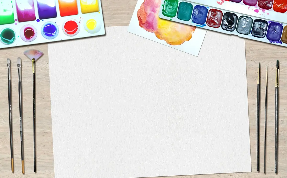 Art, paint, water colors — illustrating Figma desktop overhauls file navigation — small changes, big day-to-day impact