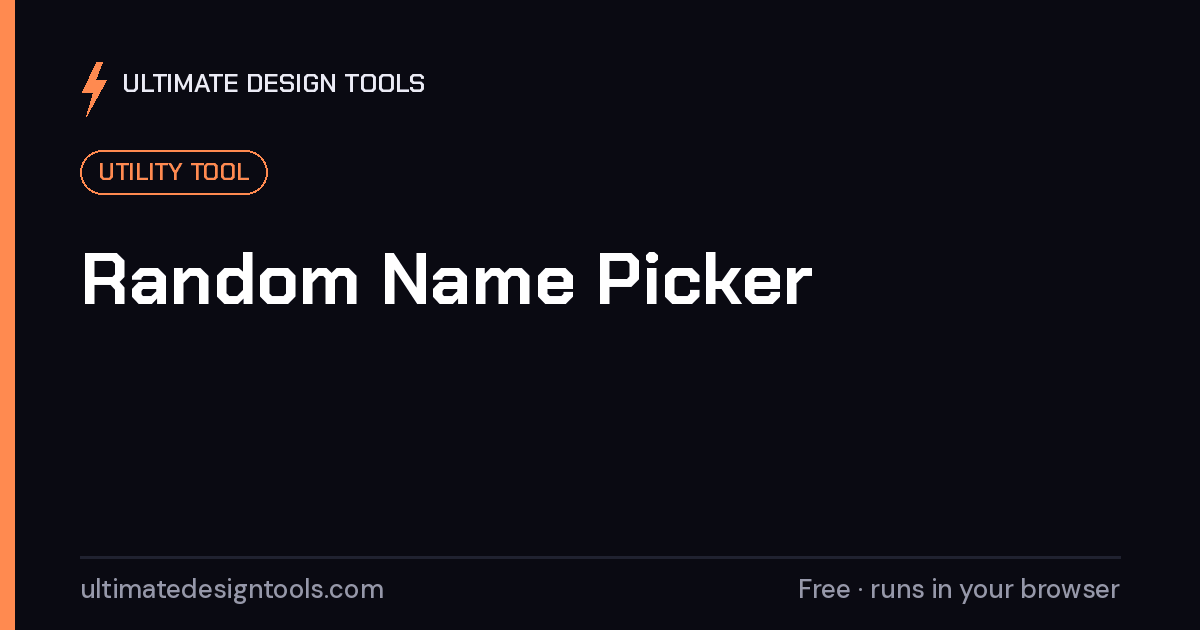 Randomizer Pick Random Name Picker: Pick Names From a List With No Repeats | UDT
